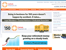 Tablet Screenshot of catholicfinanciallife.org